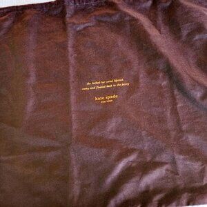 Kate Spade New York Dust Cover Bag Drawstring Cinched‎ Brown Bag
